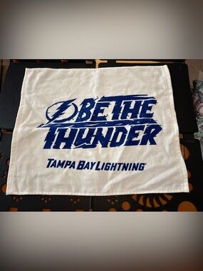 'Be The Thunder' White & Blue Fan Towel